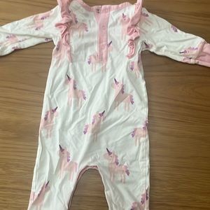 Monica & Andy long sleeve unicorn romper